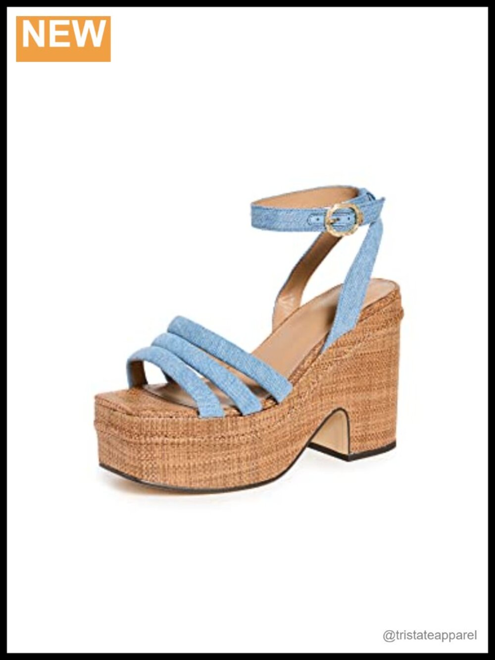 Women's Denim Platform Wedge Sandals
